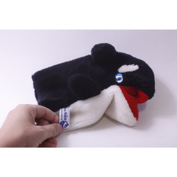 Sea World, Shamu, Killer Whale, Hand Puppet, Soft, Collectible, ~ 250809-WH 448 - Picture 2 of 4